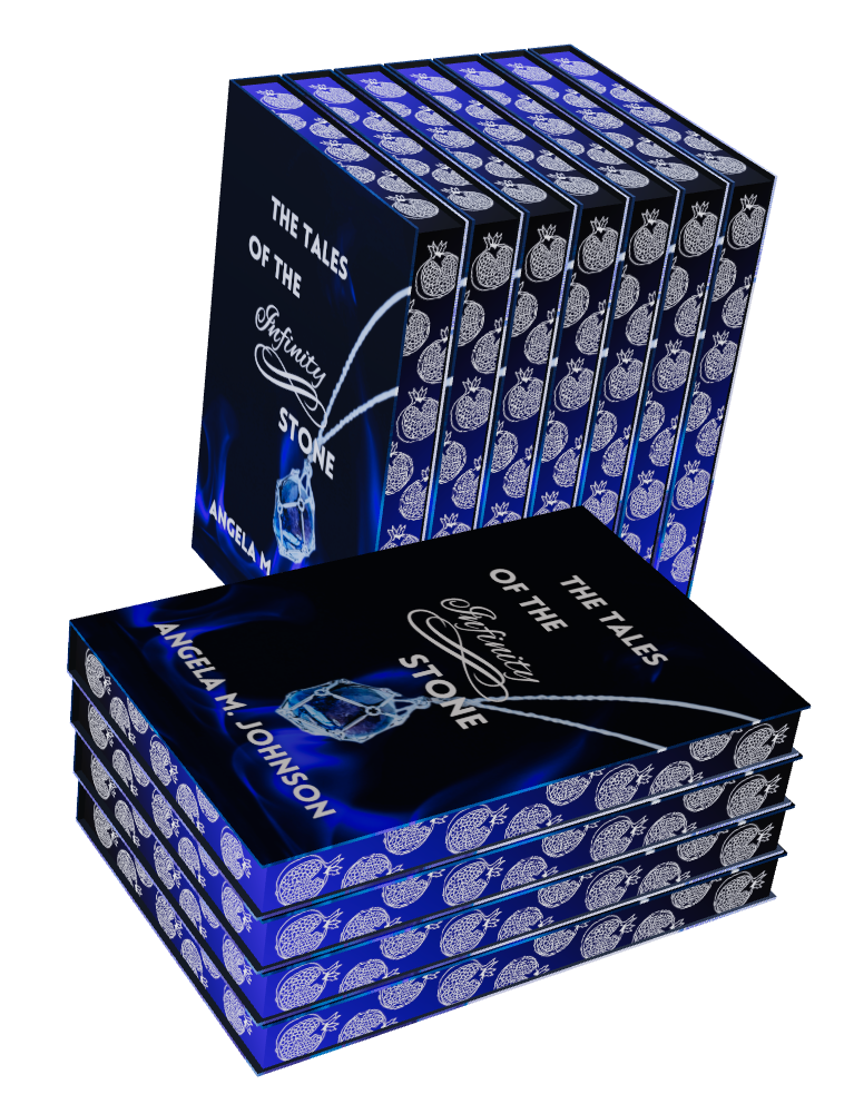 Minimal sage-inspired edge pattern on a hardcover stack