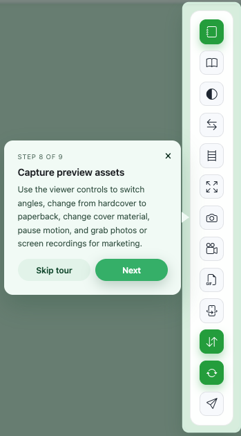 Preview capture tools within Edge Creator